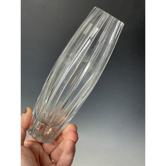 Vintage Marquis Waterford 7" Crystal Hand Cut Vase Bud Geometric Modern Clear - Picture 5 of 13